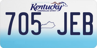 KY license plate 705JEB