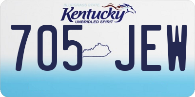 KY license plate 705JEW