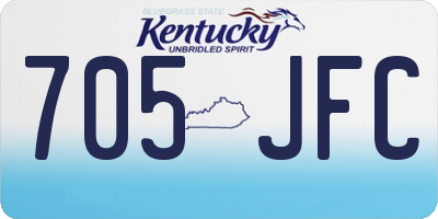 KY license plate 705JFC