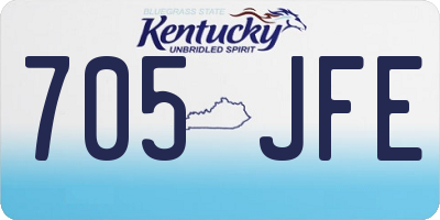 KY license plate 705JFE