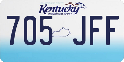 KY license plate 705JFF