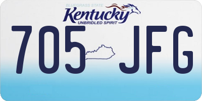 KY license plate 705JFG
