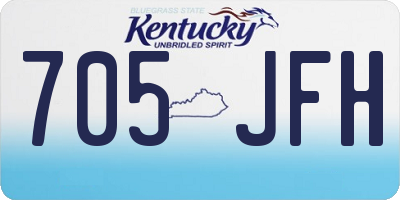 KY license plate 705JFH