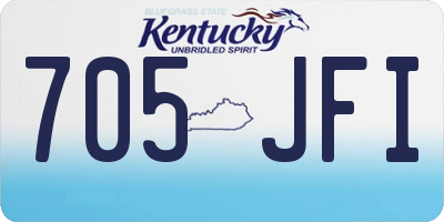 KY license plate 705JFI