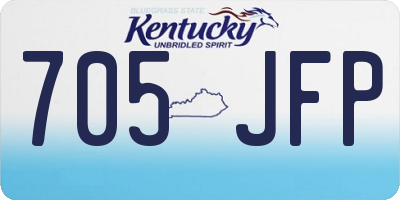 KY license plate 705JFP