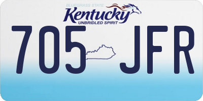 KY license plate 705JFR
