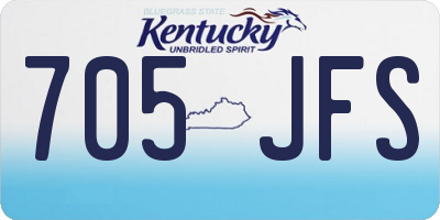 KY license plate 705JFS