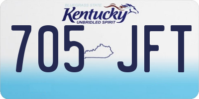 KY license plate 705JFT