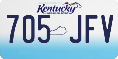 KY license plate 705JFV
