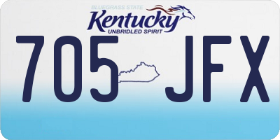 KY license plate 705JFX