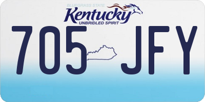 KY license plate 705JFY