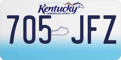 KY license plate 705JFZ