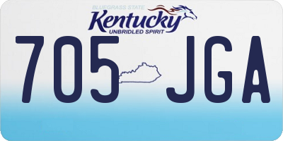 KY license plate 705JGA