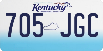 KY license plate 705JGC