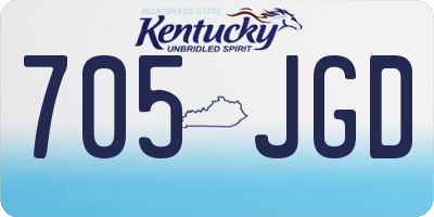 KY license plate 705JGD