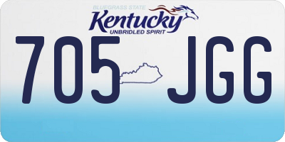 KY license plate 705JGG