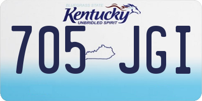 KY license plate 705JGI