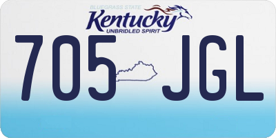 KY license plate 705JGL