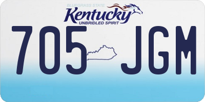 KY license plate 705JGM