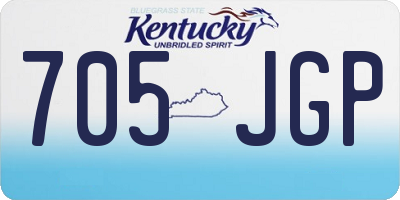 KY license plate 705JGP