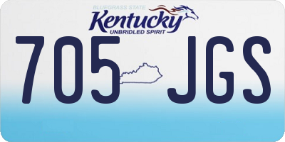 KY license plate 705JGS