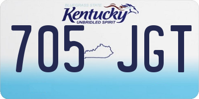 KY license plate 705JGT
