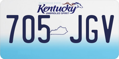 KY license plate 705JGV