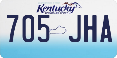KY license plate 705JHA