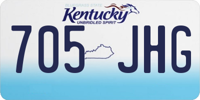 KY license plate 705JHG