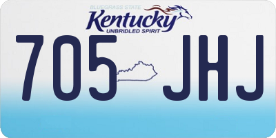 KY license plate 705JHJ