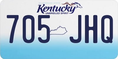 KY license plate 705JHQ