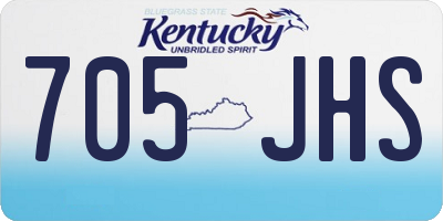 KY license plate 705JHS