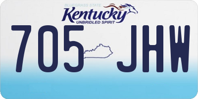 KY license plate 705JHW