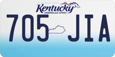 KY license plate 705JIA