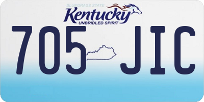 KY license plate 705JIC