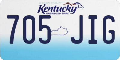 KY license plate 705JIG