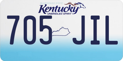 KY license plate 705JIL