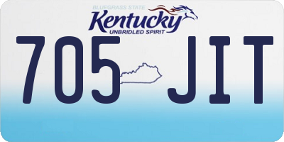 KY license plate 705JIT