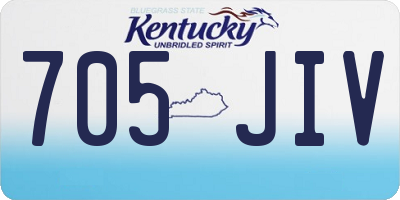 KY license plate 705JIV
