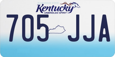 KY license plate 705JJA