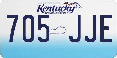 KY license plate 705JJE