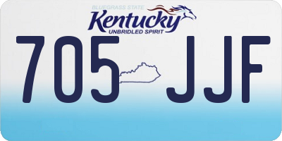 KY license plate 705JJF