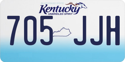 KY license plate 705JJH