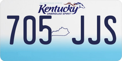 KY license plate 705JJS
