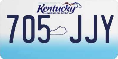 KY license plate 705JJY