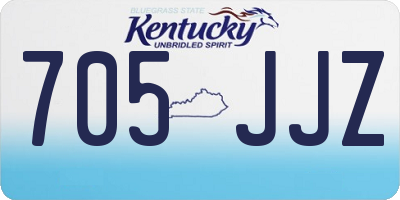 KY license plate 705JJZ