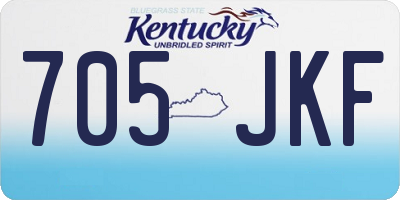 KY license plate 705JKF