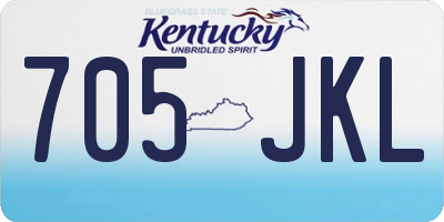 KY license plate 705JKL