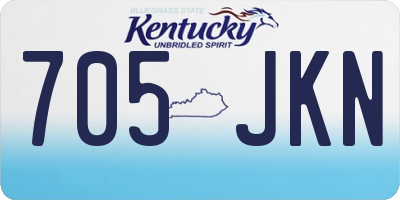 KY license plate 705JKN
