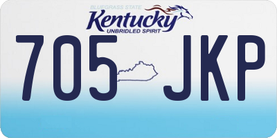 KY license plate 705JKP